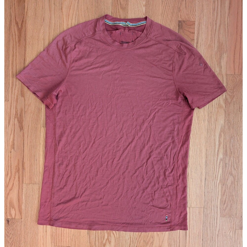 Smartwool Merino Sport 150 Shirt Performance Wool Tee Red Medium Mens